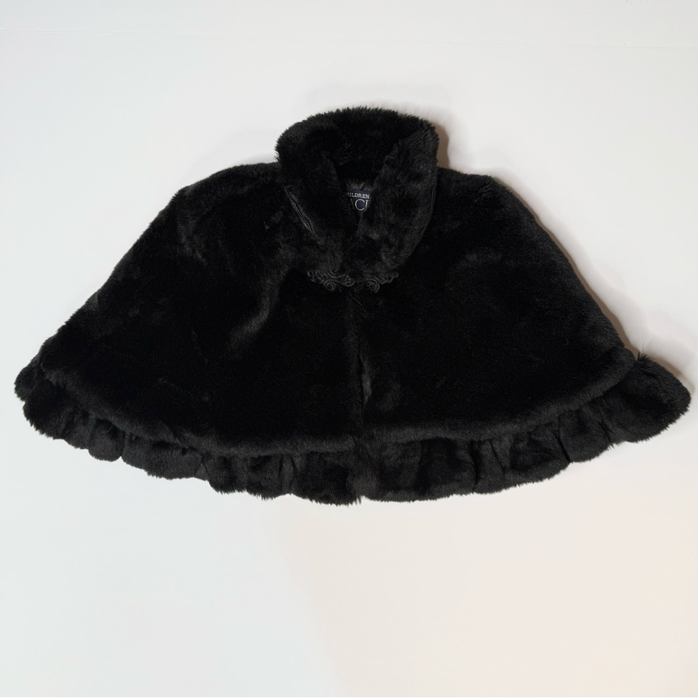 The Children’s Place Black Faux Fur Cape Shawl